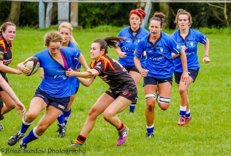 Awen Prysor on a typical charge for Haverfordwest Ladies
